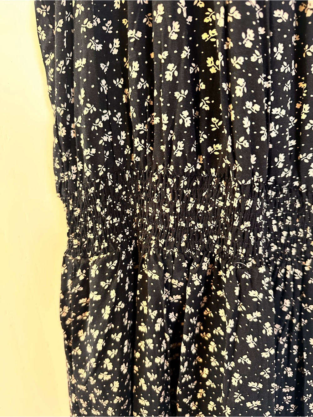 Black ditzy print Ruffle Dress size S Gibson look brand - Picture 2 of 6
